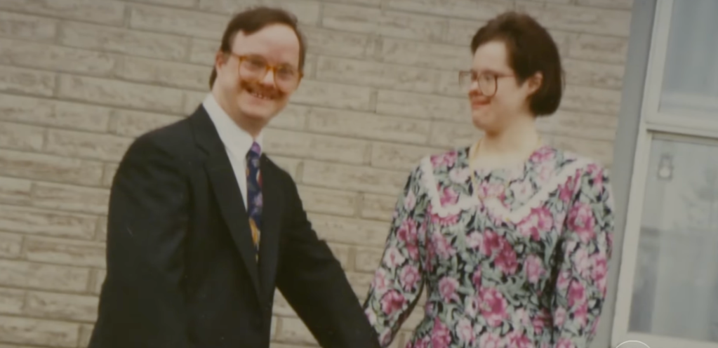 Photo of Paul and Kris Scharoun-DeForge, a couple with down syndrome.